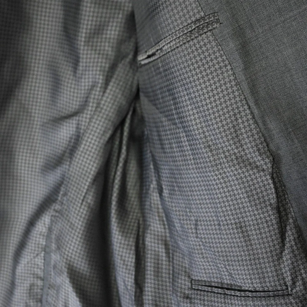 Joseph Abboud 44R Gray Freedom USA Made 2 Button‎ Blazer Jacket Sport Coat_9